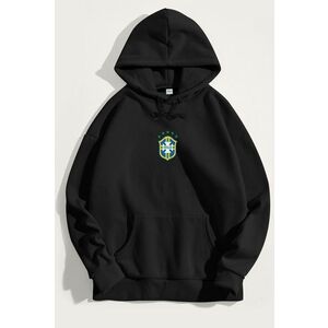 Mikina s Kapucí, Barva Černá, s Potiskem Favelas obraz