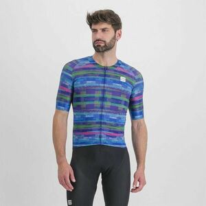 SPORTFUL Cyklistický dres s krátkým rukávem - GLITCH BOMBER - modrá/vícebarevná 2XL obraz