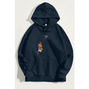 Mikina s Kapucí, Barva Modrá, s Potiskem Champion Mindset Teddy obraz