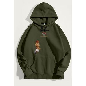 Mikina s Kapucí, Barva Khaki, s Potiskem Champion Mindset Teddy obraz