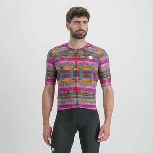 SPORTFUL Cyklistický dres s krátkým rukávem - GLITCH BOMBER - vícebarevná/růžová XL obraz