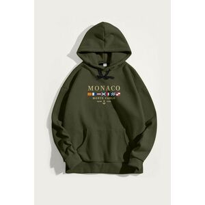 Mikina s Kapucí, Barva Khaki, s Potiskem Monte Carlo obraz