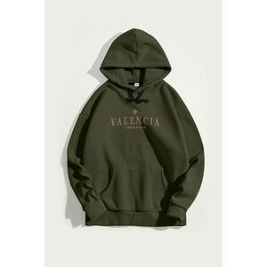 Mikina s Kapucí, Barva Khaki, s Potiskem Valencia Limited obraz