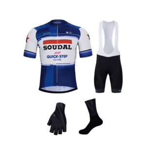 BONAVELO Cyklistický mega set - SOUDAL QUICK-STEP 24 - modrá/černá/bílá obraz