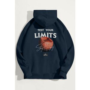 Mikina s Kapucí, Barva Modrá, s Potiskem Stay Hungry obraz