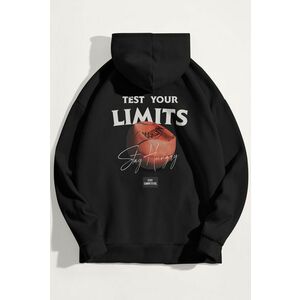 Mikina s Kapucí, Barva Černá, s Potiskem Stay Hungry obraz