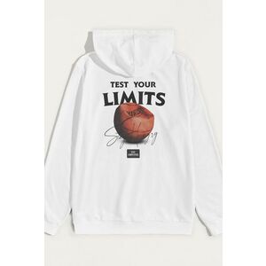 Mikina s Kapucí, Barva Bílá, s Potiskem Stay Hungry obraz