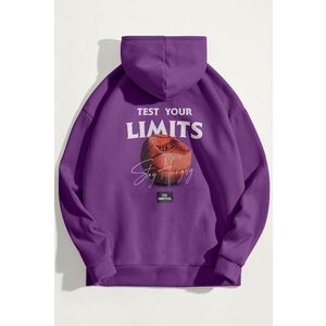 Mikina s Kapucí, Barva Fialová , s Potiskem Stay Hungry obraz