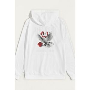 Mikina s Kapucí, Barva Bílá, s Potiskem The World Is Yours obraz