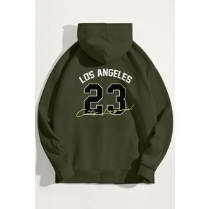 Mikina s Kapucí, Barva Khaki, s Potiskem LA City Legend obraz