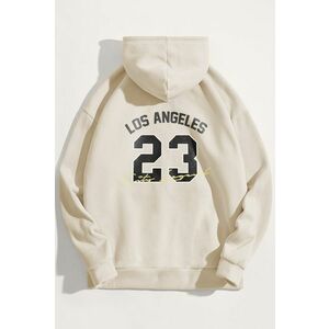 Mikina s Kapucí, Barva Ekru, s Potiskem LA City Legend obraz