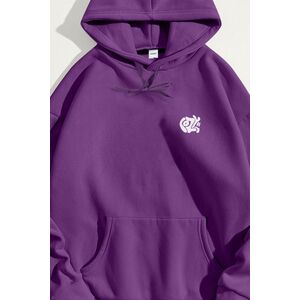 Mikina s Kapucí, Barva Fialová , s Potiskem Cozy obraz