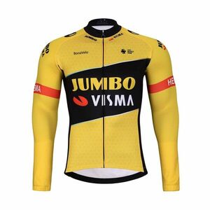 BONAVELO Cyklistický dres s dlouhým rukávem zimní - JUMBO-VISMA 2024 WNT - žlutá/černá 2XL obraz