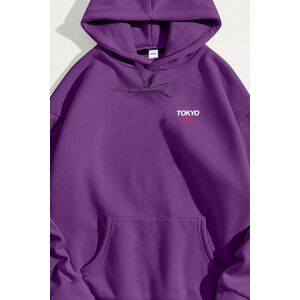 Mikina s Kapucí, Barva Fialová , s Potiskem Blue Dragon Japan obraz
