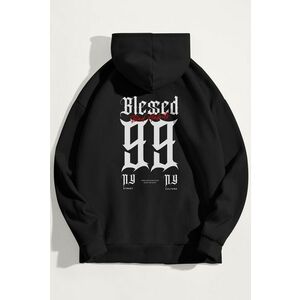 Mikina s Kapucí, Barva Černá, s Potiskem Bad Habits obraz