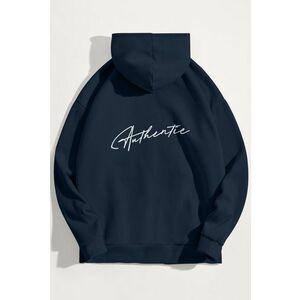 Mikina s Kapucí, Barva Modrá, s Potiskem Authentic obraz