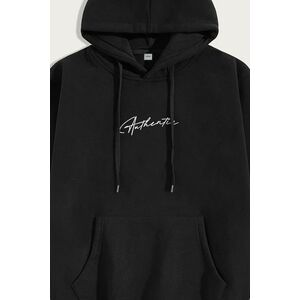 Mikina s Kapucí, Barva Černá, s Potiskem Authentic obraz