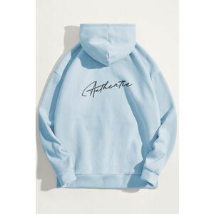 Mikina s Kapucí, Barva Nebesky Modrá , s Potiskem Authentic obraz