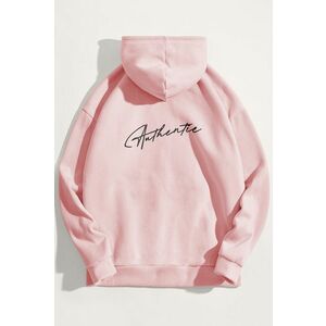 Mikina s Kapucí, Barva Růžová, s Potiskem Authentic obraz