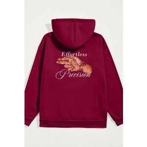 Mikina s Kapucí, Barva Bordó, s Potiskem Hitman obraz