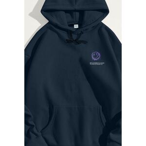 Mikina s Kapucí, Barva Modrá, s Potiskem Authentic Los Angeles obraz