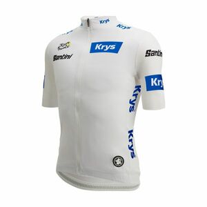 SANTINI Cyklistický dres s krátkým rukávem - TOUR DE FRANCE 2024 - bílá 2XL obraz