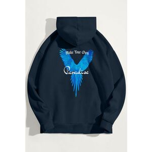 Mikina s Kapucí, Barva Modrá, s Potiskem Your Own Paradise obraz