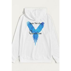 Mikina s Kapucí, Barva Bílá, s Potiskem Your Own Paradise obraz