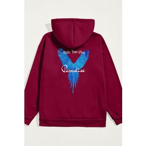 Mikina s Kapucí, Barva Bordó, s Potiskem Your Own Paradise obraz