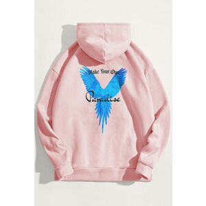 Mikina s Kapucí, Barva Růžová, s Potiskem Your Own Paradise obraz