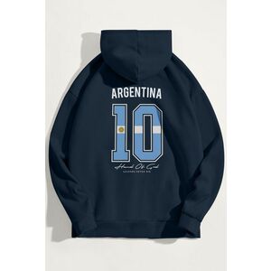 Mikina s Kapucí, Barva Modrá, s Potiskem Hand Of God 10 obraz