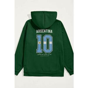 Mikina s Kapucí, Barva Zelená, s Potiskem Hand Of God 10 obraz