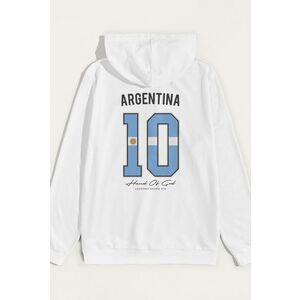 Mikina s Kapucí, Barva Bílá, s Potiskem Hand Of God 10 obraz