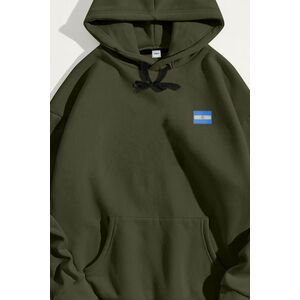 Mikina s Kapucí, Barva Khaki, s Potiskem Hand Of God 10 obraz