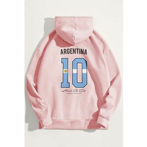 Mikina s Kapucí, Barva Růžová, s Potiskem Hand Of God 10 obraz