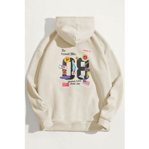 Mikina s Kapucí, Barva Ekru, s Potiskem The Street Div obraz