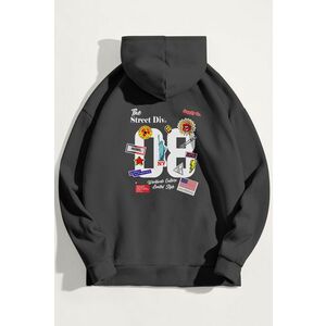 Mikina s Kapucí, Barva Železitě Šedá, s Potiskem The Street Div obraz