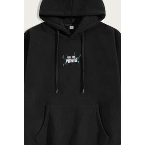 Mikina s Kapucí, Barva Černá, s Potiskem Saiyan God Power obraz