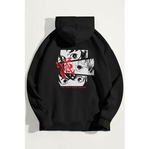 Mikina s Kapucí, Barva Černá, s Potiskem Your Heart Ablaze obraz