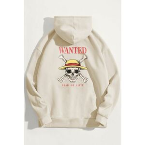 Mikina s Kapucí, Barva Ekru, s Potiskem Wanted Dead Or Alive obraz