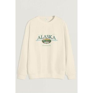 Mikina, Barva Ekru, s Potiskem Alaska obraz
