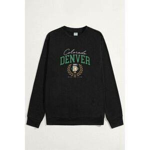 Mikina, Barva Černá, s Potiskem Denver Rich Club obraz