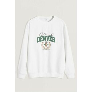 Mikina, Barva Bílá, s Potiskem Denver Rich Club obraz