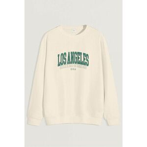 Mikina, Barva Ekru, s Potiskem Los Angeles USA obraz