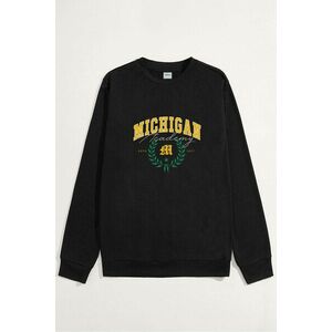 Mikina, Barva Černá, s Potiskem Michigan Academy obraz