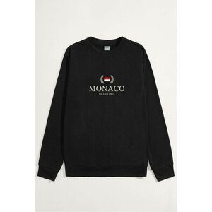 Mikina, Barva Černá, s Potiskem Monaco Grand Prix obraz