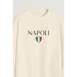 Mikina, Barva Ekru, s Potiskem Napoli obraz