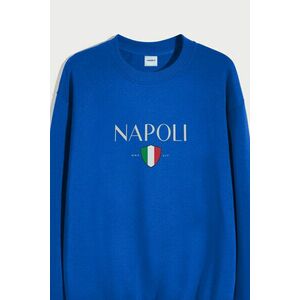 Mikina, Barva Modrá Elektrická, s Potiskem Napoli obraz