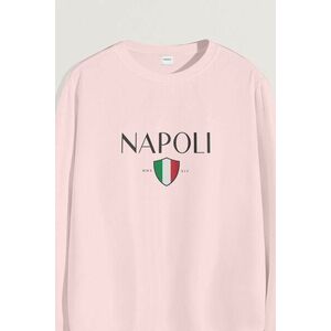 Mikina, Barva Růžová, s Potiskem Napoli obraz