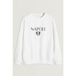 Mikina, Barva Bílá, s Potiskem Napoli obraz